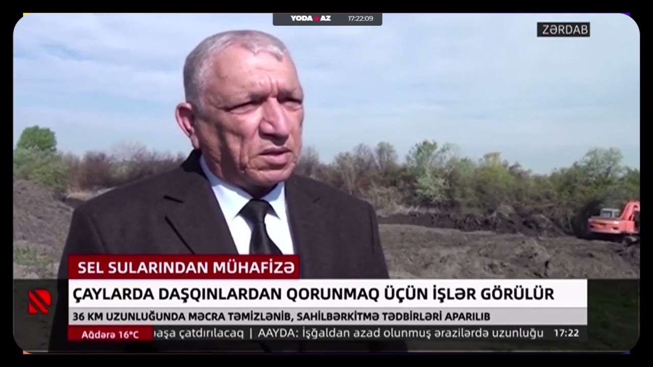 Zərdabda çaylarda daşqınlardan qorunmaq üçün işlər görülür