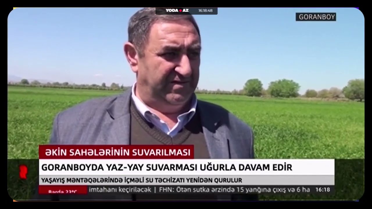 Goranboyda yaz-yay suvarması uğurla davam edir