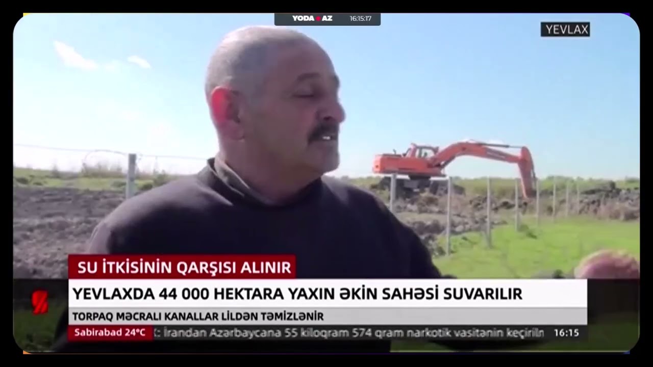 Yevlaxda 44 000 hektara yaxın əkin sahəsi suvarılır