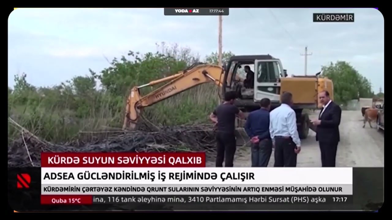 Kürdə suyun səviyyəsi qalxıb