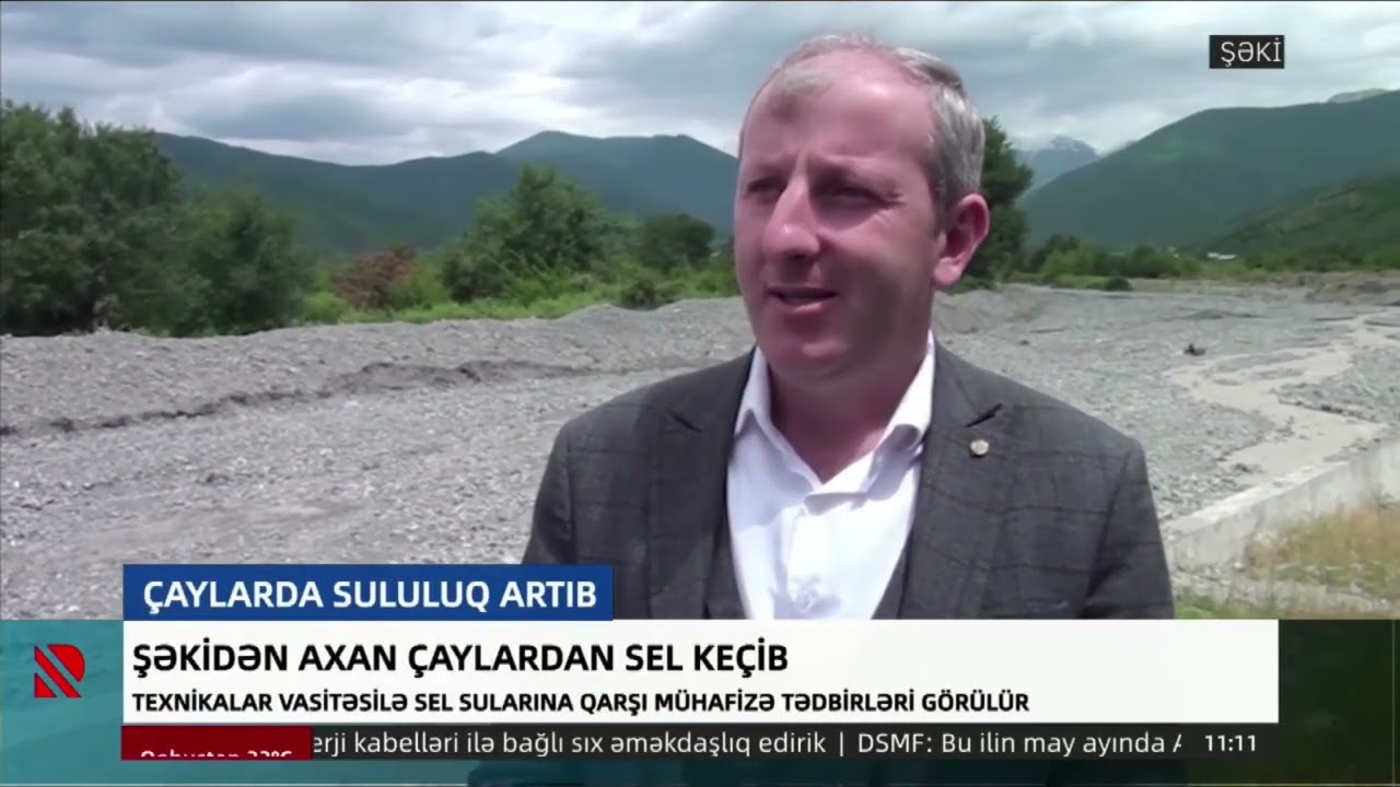 Çaylarda sululuq artıb - Şəkidən axan çaylardan sel keçib