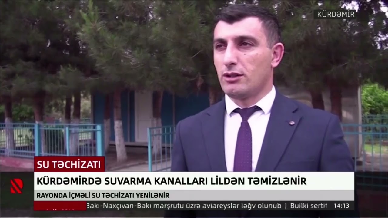 Kürdəmirdə suvarma kanalları lildən təmizlənir