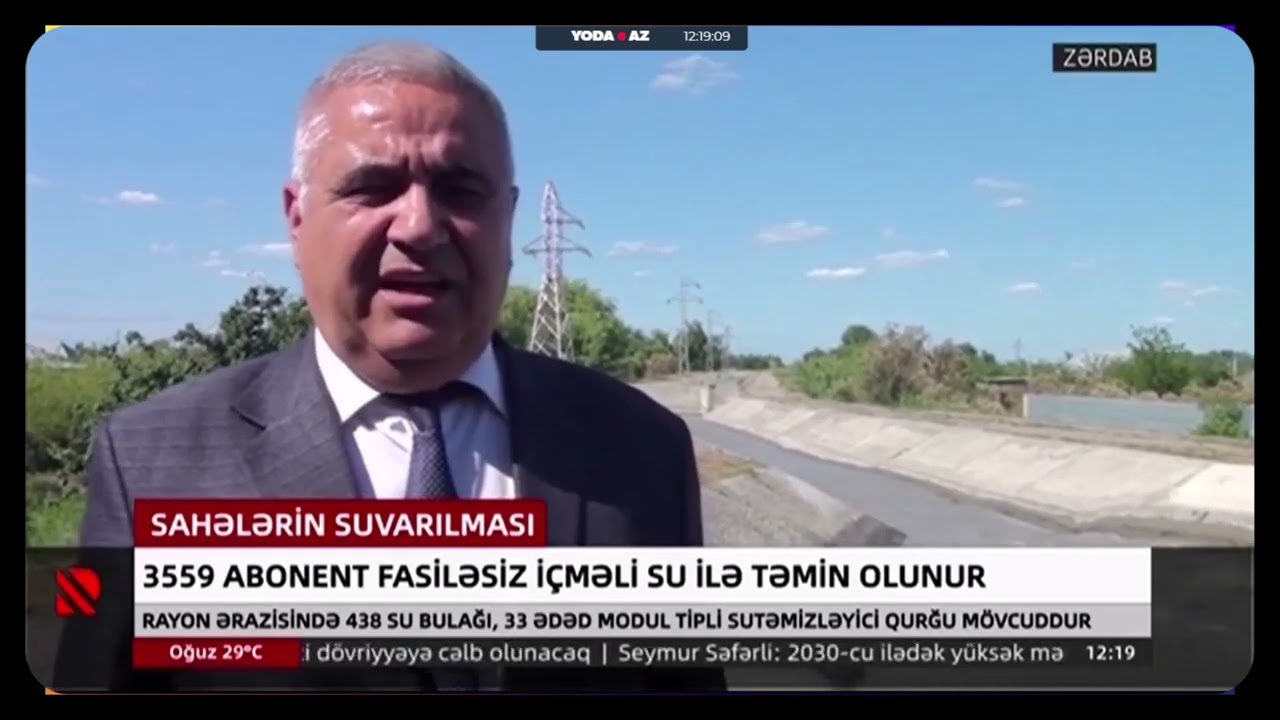 Zərdabda 3559 abonent fasiləsiz içməli su ilə təmin olunur