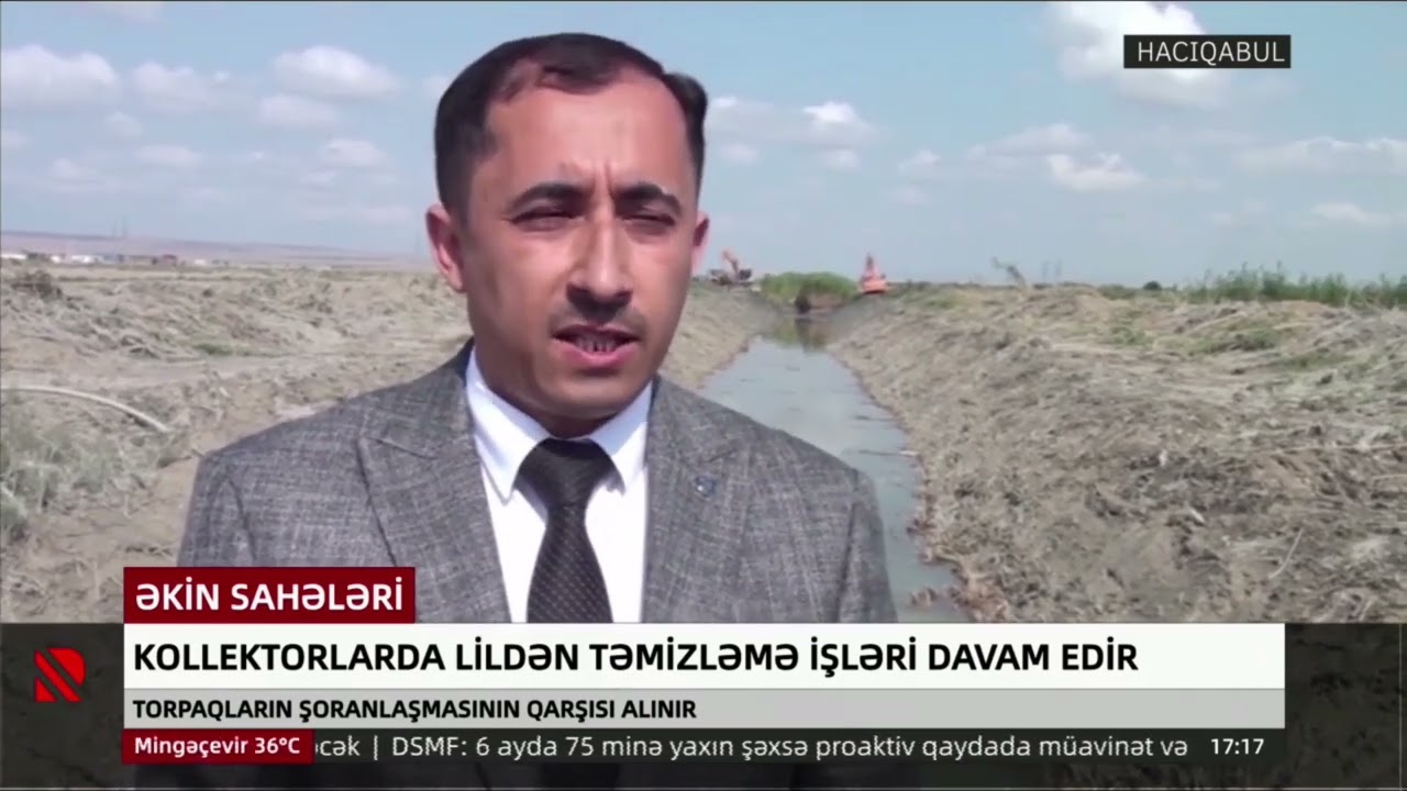 Əkin sahələri Kollektorlarda lildən təmizləmə işləri davam edir