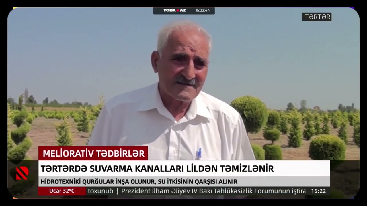Tərtərdə suvarma kanalları lildən təmizlənir