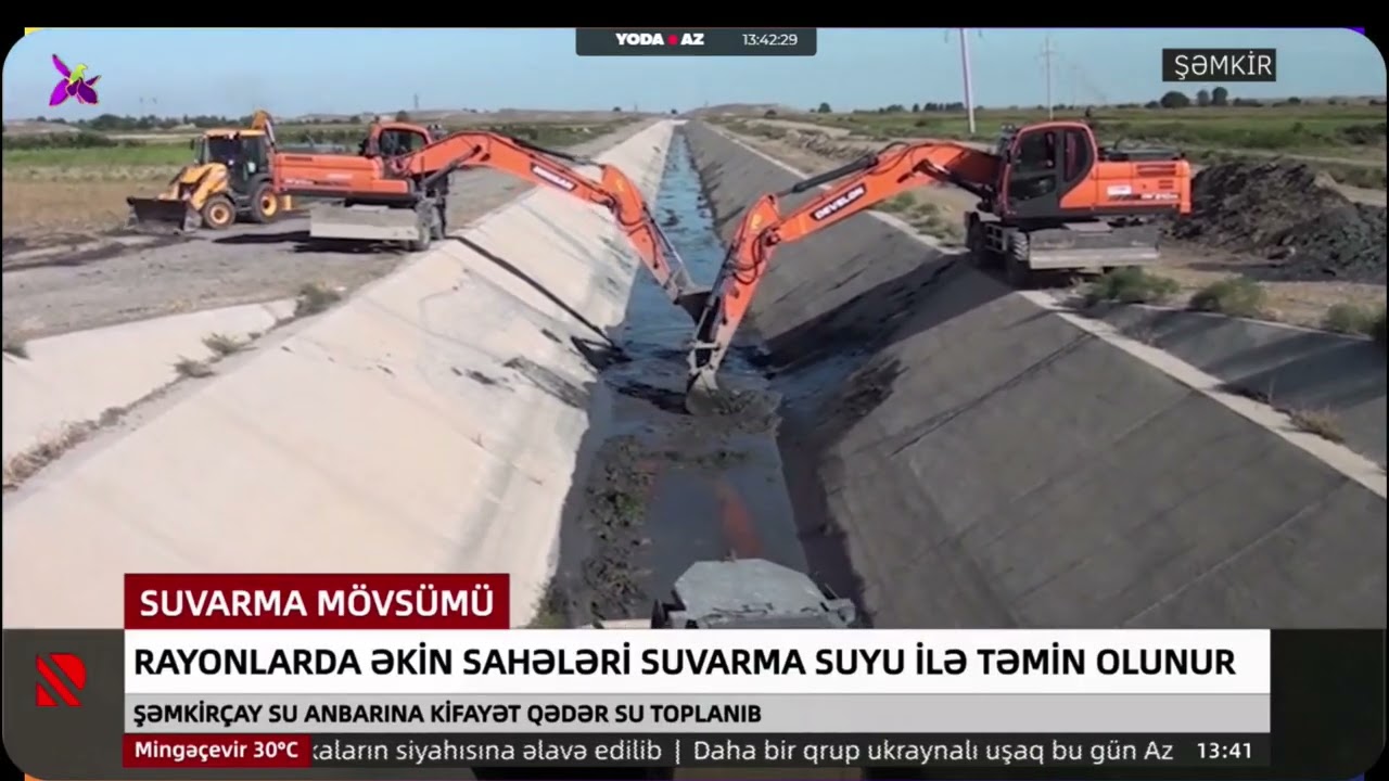 Şəmkirdə əkin sahələri suvarma suyu ilə təmin olunur