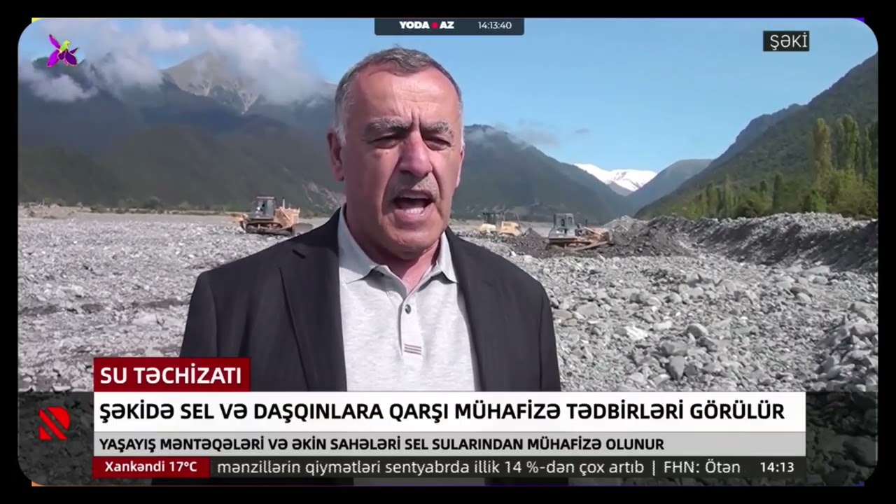 Şəkidə sel və daşqınlara qarşı mühafizə tədbirləri görülür