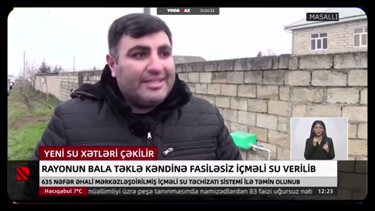 Masallı rayonunun Bala Təklə kəndinə fasiləsiz içməli su verilib