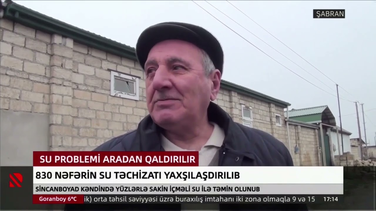 Şabranda 830 nəfərin su təchizatı yaxşılaşdırılıb